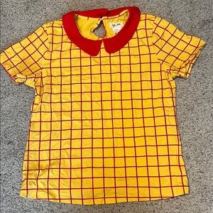 Yellow and Red Checkered Kids Shirt
